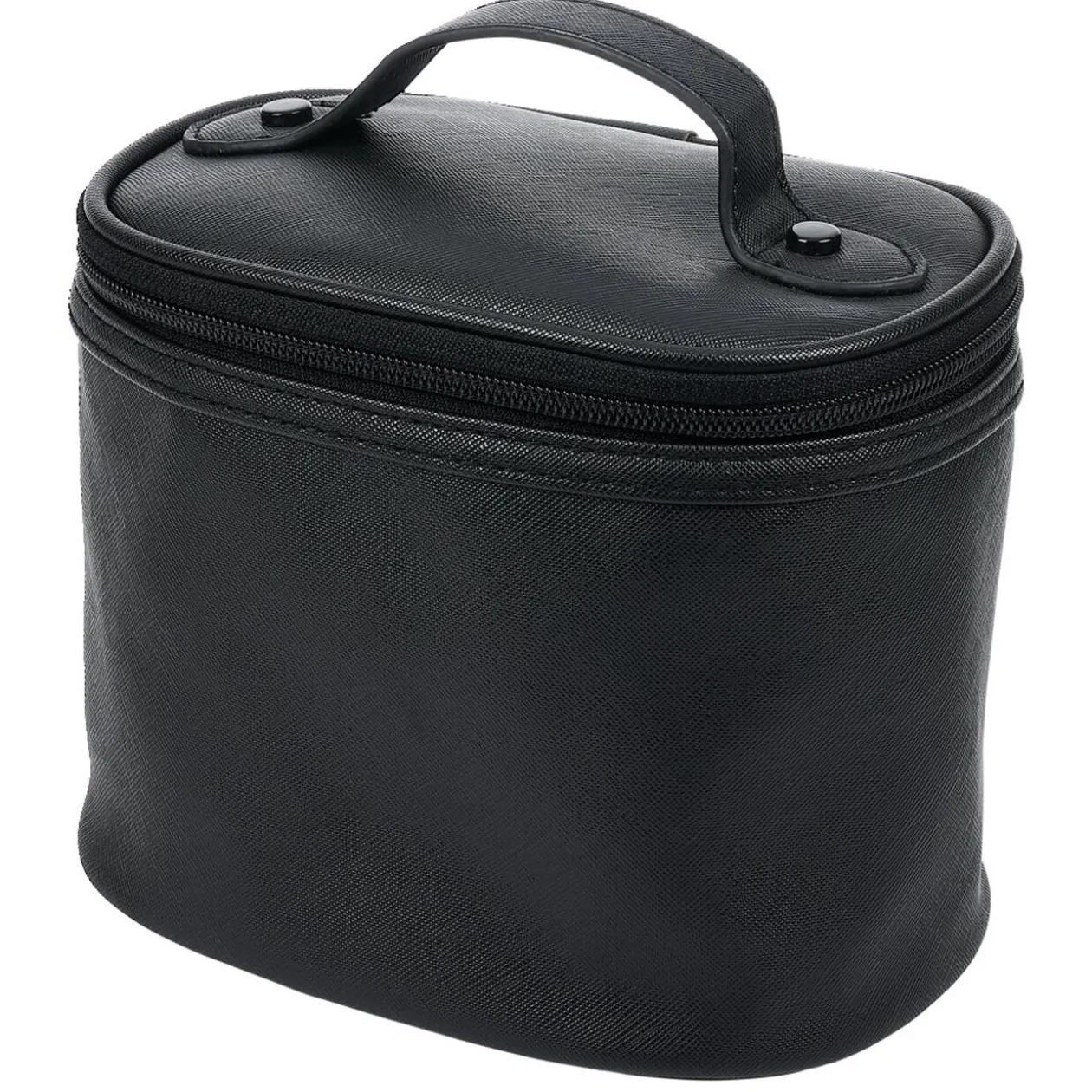 Trousse de toilette noire à pompons 17x12xH14cm