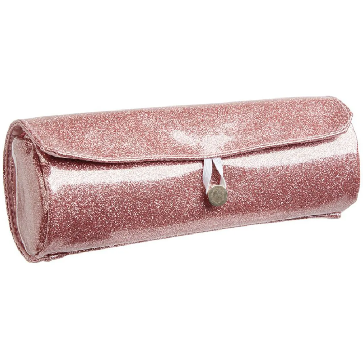 Trousse de voyage pour cosmétique rose pailleté