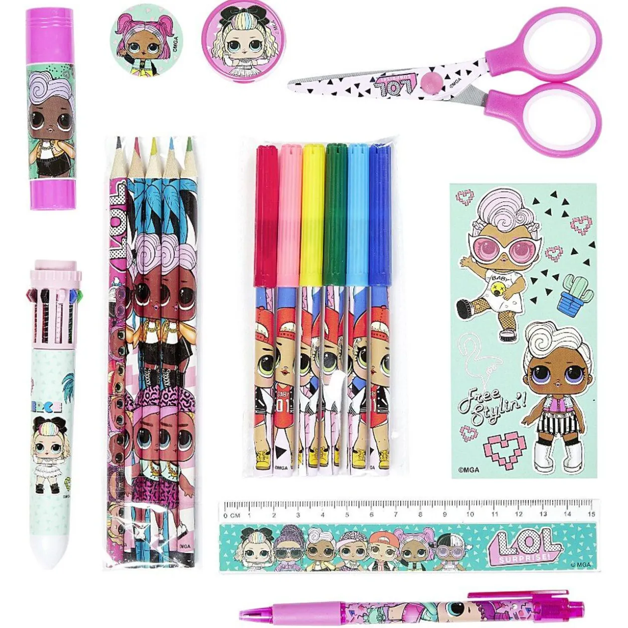 Trousse garnie LOL rose et noir