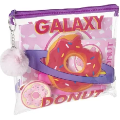 Trousse garnie transparente design Galaxy Donut