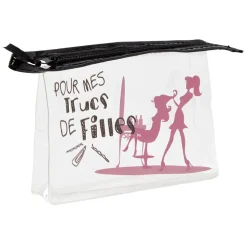 Trousse rectangulaire noire imprimé