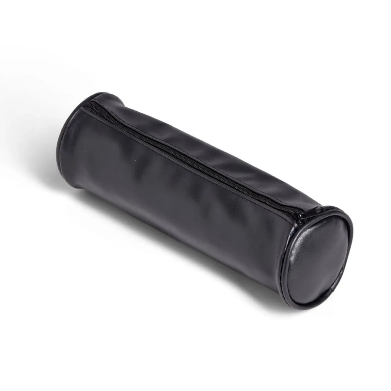 Trousse ronde unie effet cuir Ø8xL23cm 4 coloris