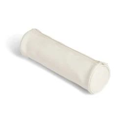 Trousse ronde unie effet cuir Ø8xL23cm 4 coloris