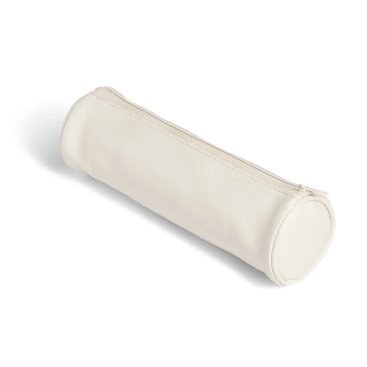 Trousse ronde unie effet cuir Ø8xL23cm 4 coloris