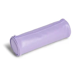 Trousse ronde unie effet cuir Ø8xL23cm 4 coloris