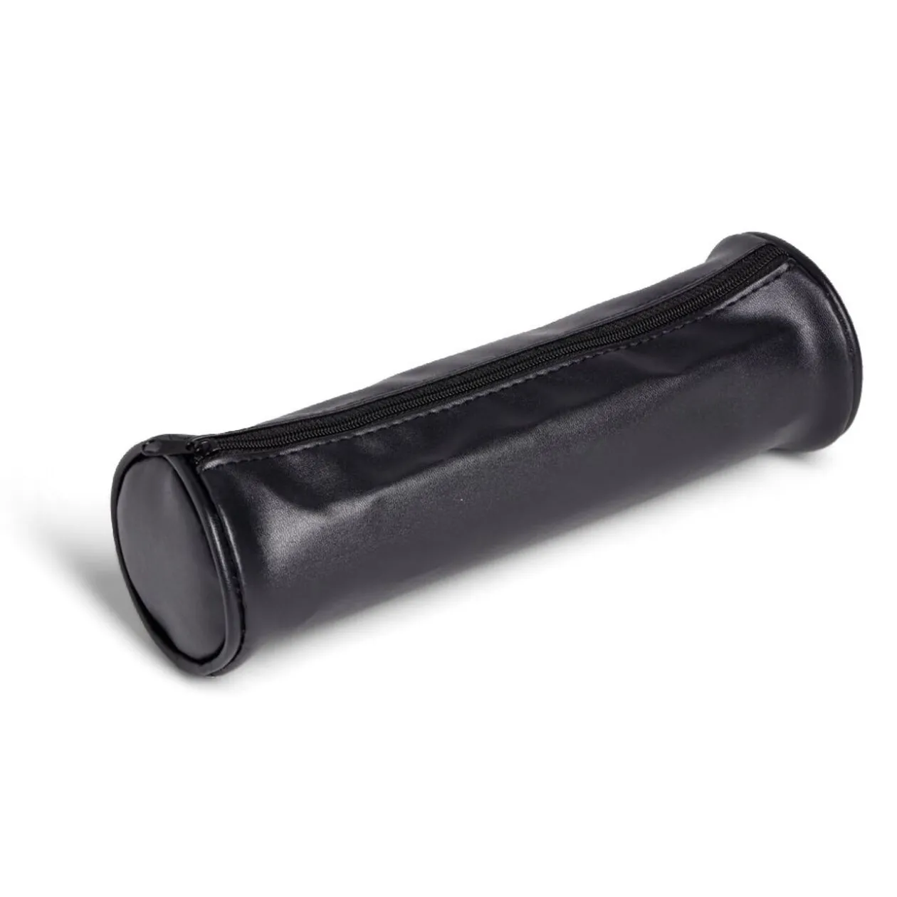 Trousse ronde unie effet cuir Ø8xL23cm 4 coloris