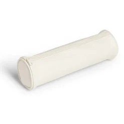 Trousse ronde unie effet cuir Ø8xL23cm 4 coloris