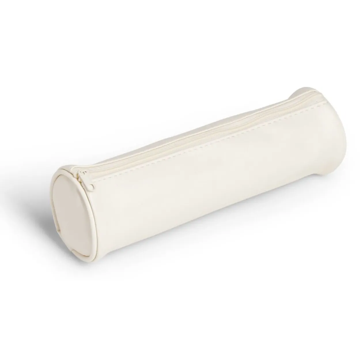 Trousse ronde unie effet cuir Ø8xL23cm 4 coloris