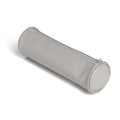 Trousse ronde unie effet cuir Ø8xL23cm 4 coloris