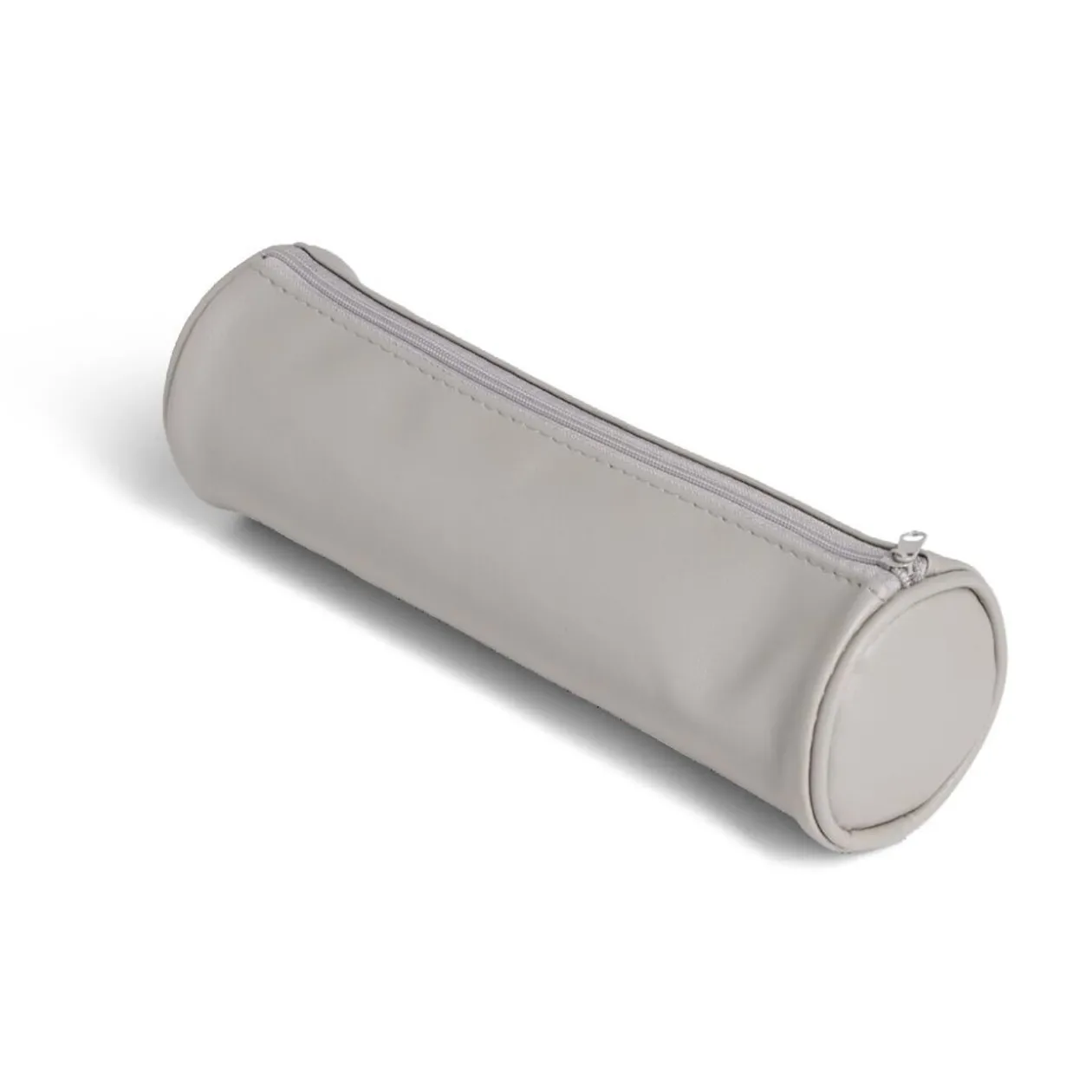 Trousse ronde unie effet cuir Ø8xL23cm 4 coloris