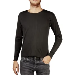 T-shirt thermo noir à manche longue homme