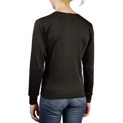T-shirt thermo noir à manche longue femme