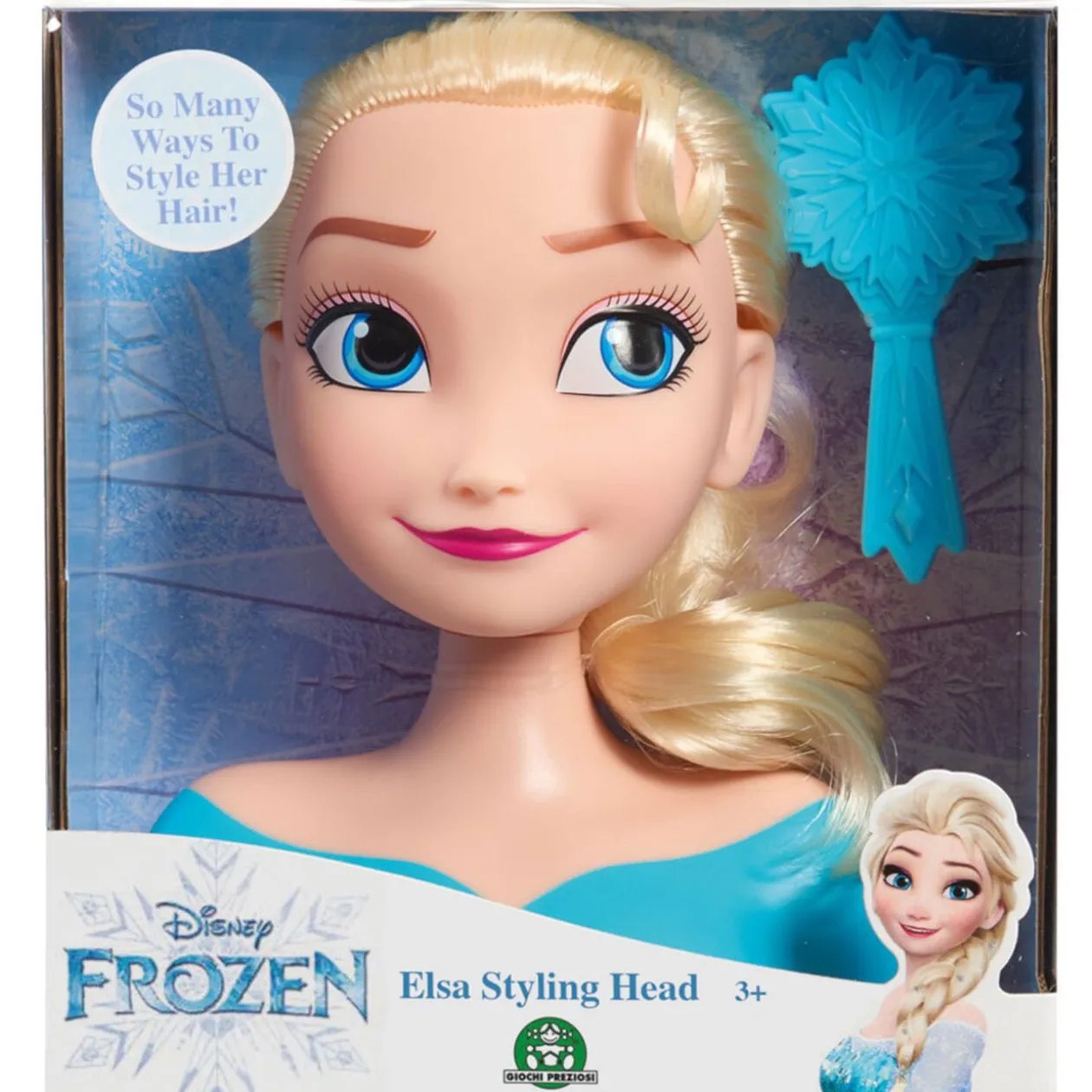 Tête à coiffer Elsa La Reine Des Neige avec brosse