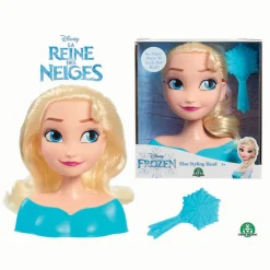 Tête à coiffer Elsa La Reine Des Neige avec brosse