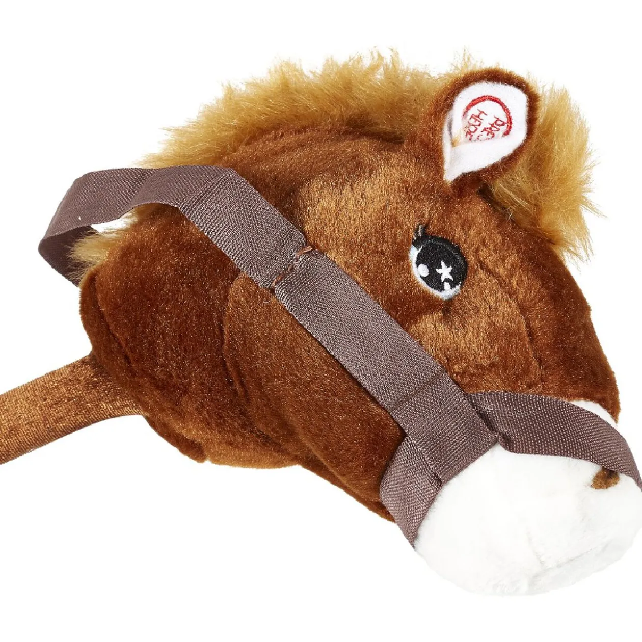 Tête de cheval à chevaucher marron H80 cm