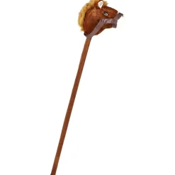 Tête de cheval à chevaucher marron H80 cm