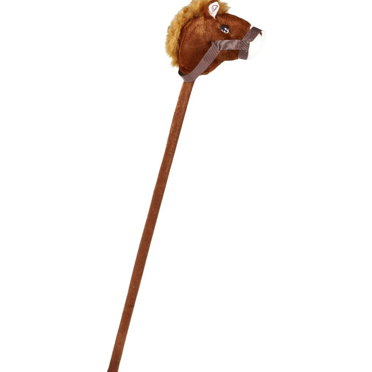 Tête de cheval à chevaucher marron H80 cm
