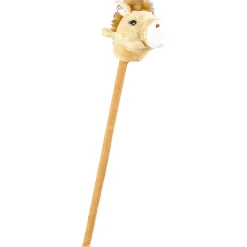 Tête de poney à chevaucher beige marron H80 cm