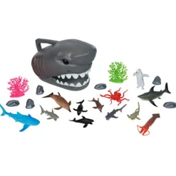Tête de requin + 20 figurines