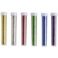 Tube de paillettes multicolores 5g x6