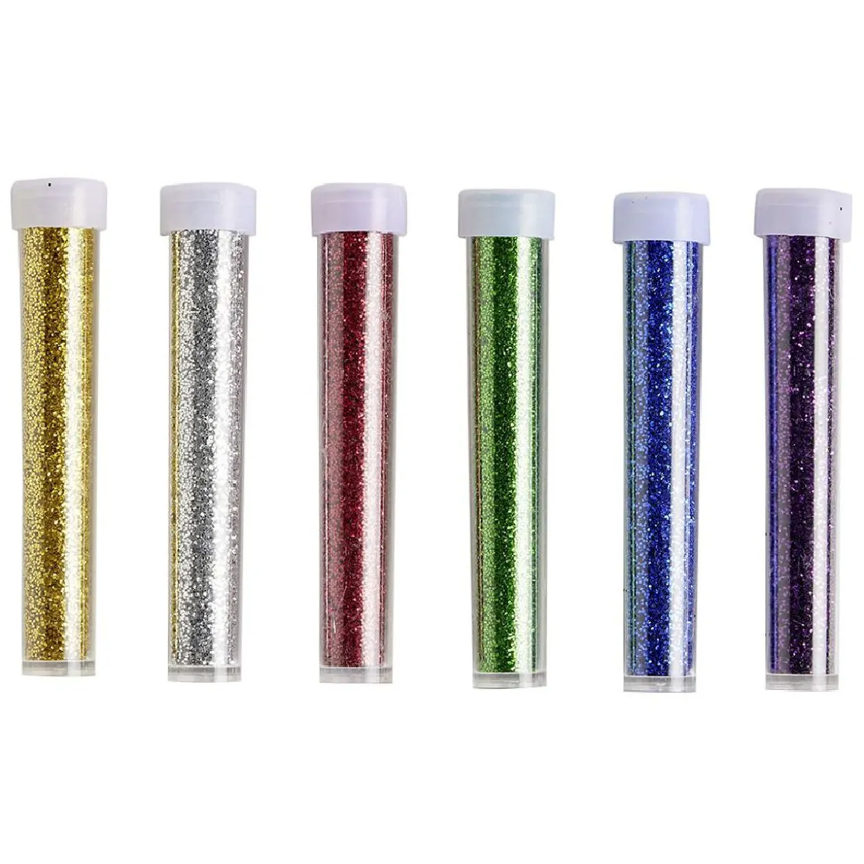 Tube de paillettes multicolores 5g x6