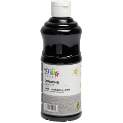 Tube de peinture gouache noir 500 ml