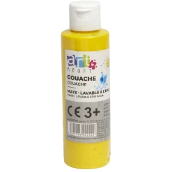 Tube de peinture gouache jaune 150 ml