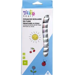 Tube de peinture gouache 12ml x12