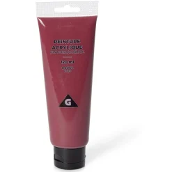 Tube peinture acrylique 120ml rouge