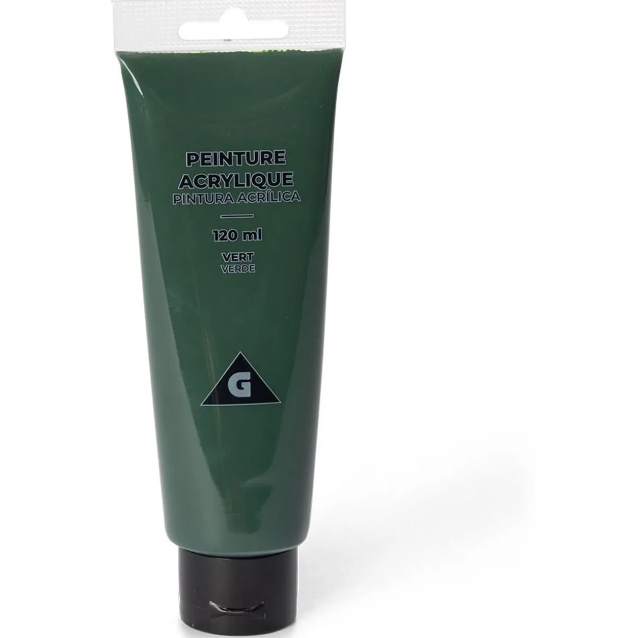 Tube peinture acrylique 120ml vert foncé