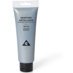 Tube peinture acrylique 120ml argenté métallisé
