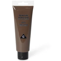 Tube peinture acrylique 120ml terre d'ombre