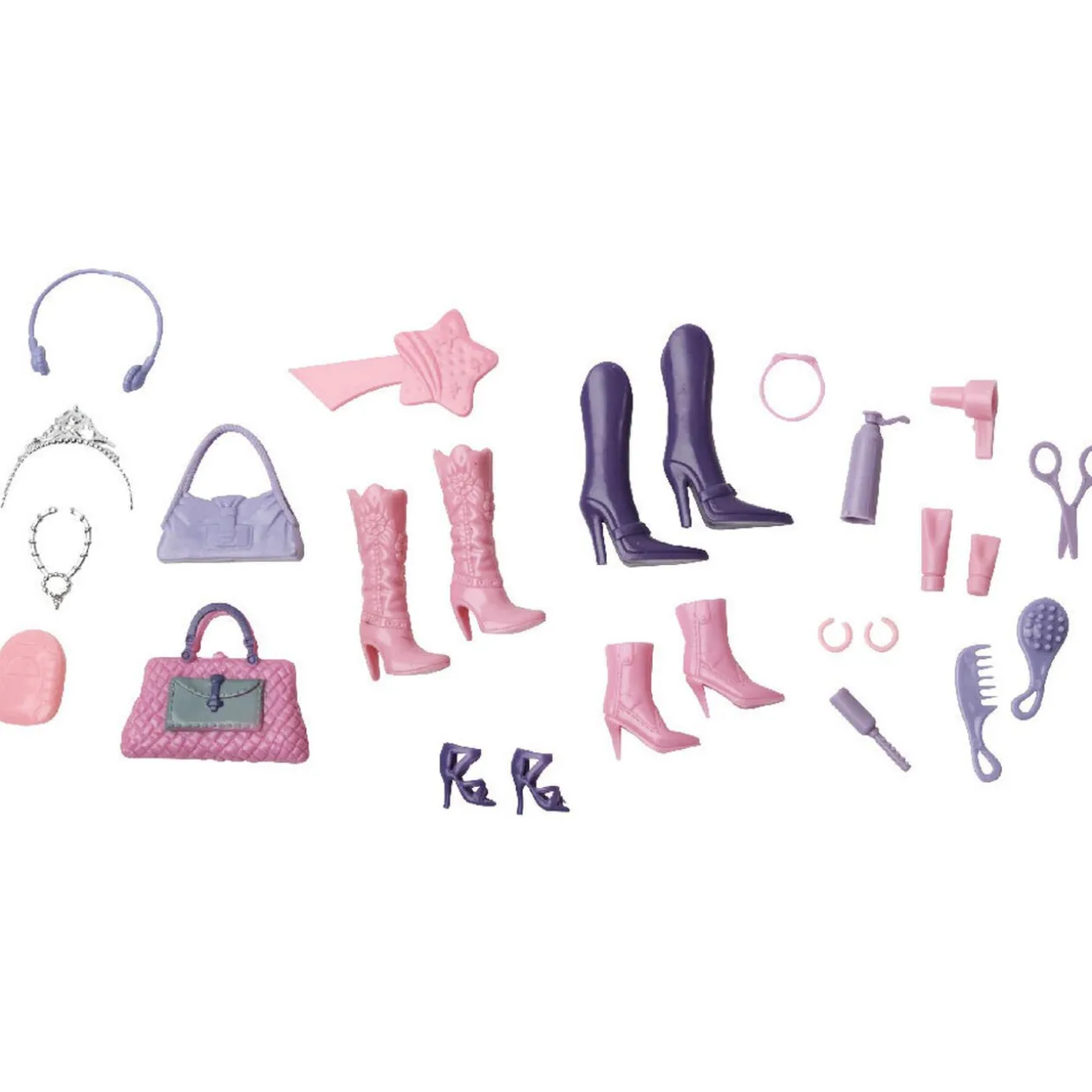 Tube poupée mannequin et ses 18 accessoires