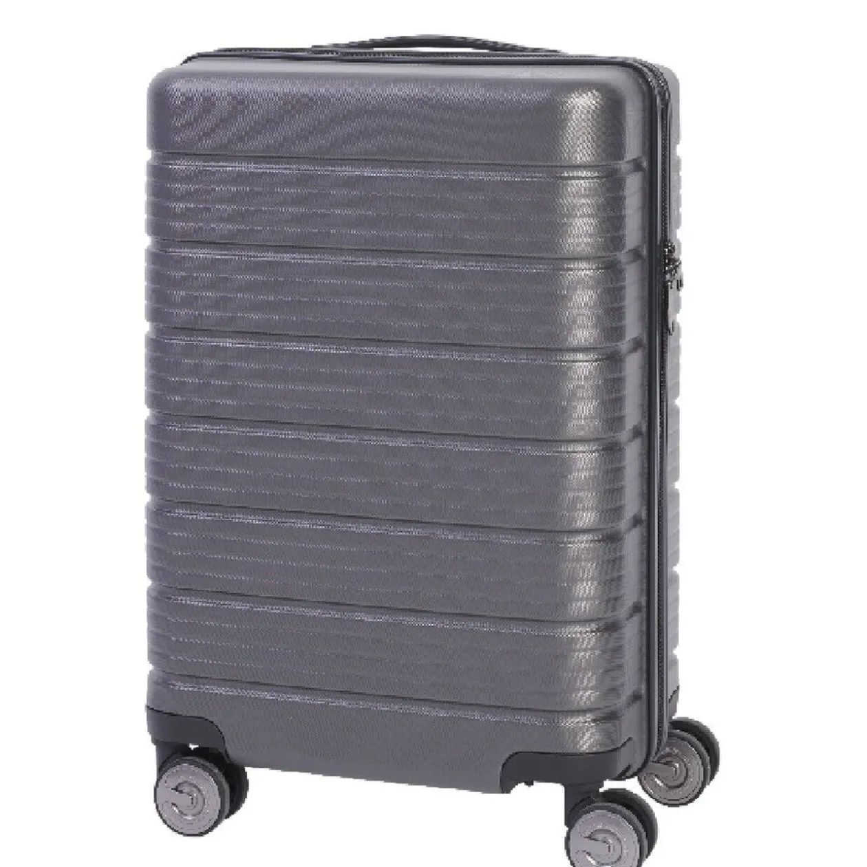 Valise cabine 4 roues avec compartiment USB grise