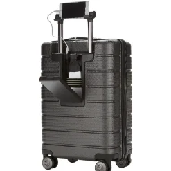 Valise cabine 4 roues avec compartiment USB grise