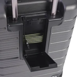 Valise cabine 4 roues avec compartiment USB grise