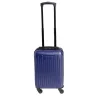 Valise cabine low cost 26L avec 4 roues amovibles bleu H51cm