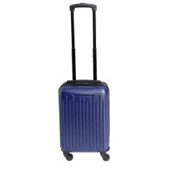 Valise cabine low cost 26L avec 4 roues amovibles bleu H51cm