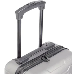 Valise cabine low cost 26L avec 4 roues amovibles gris H51cm