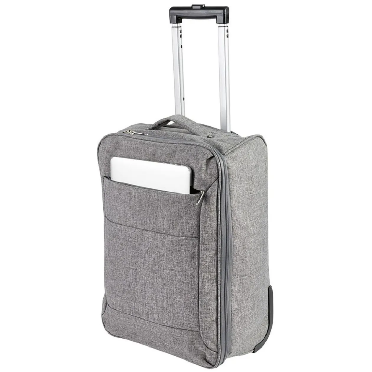 Valise cabine pliable polyester gris