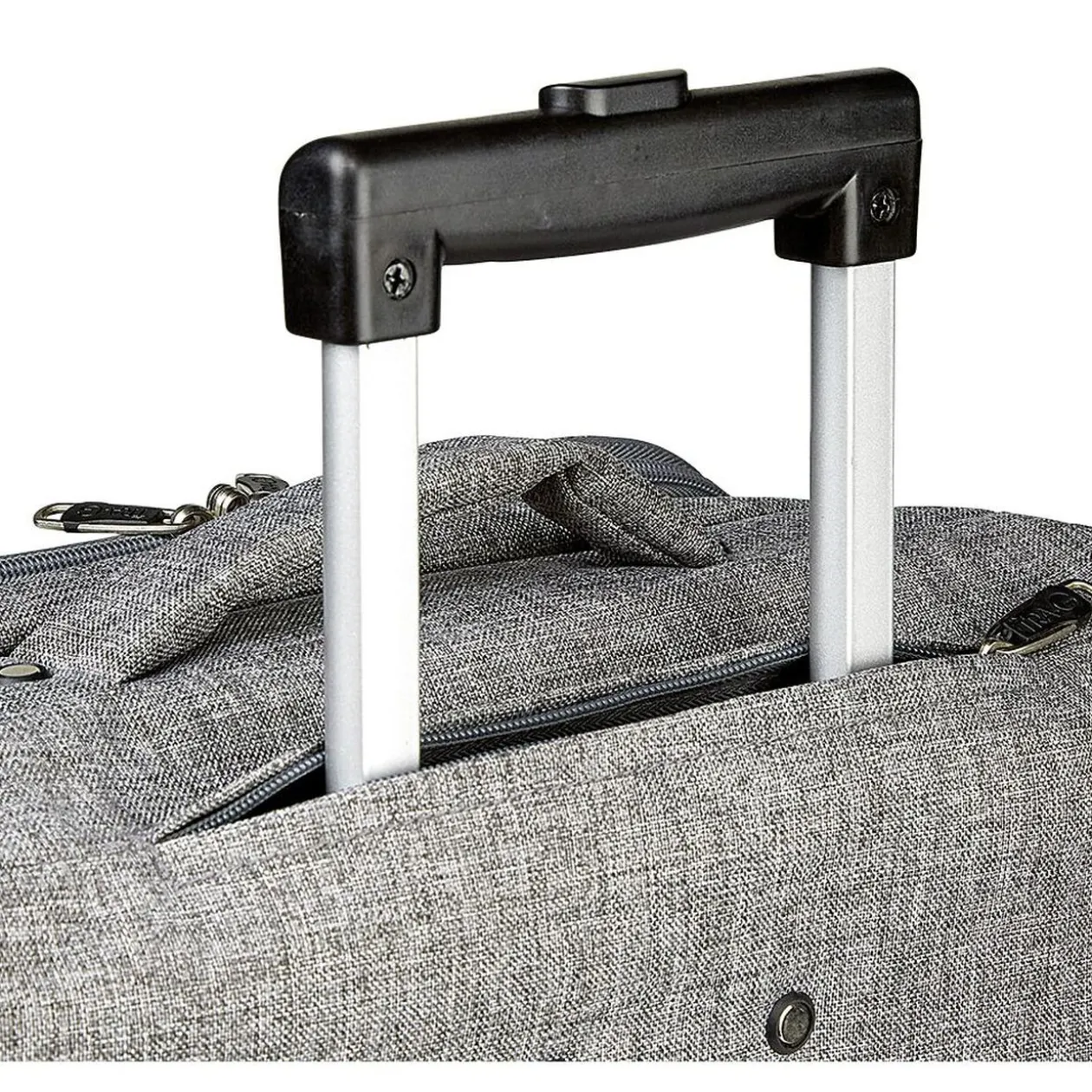 Valise cabine pliable polyester gris