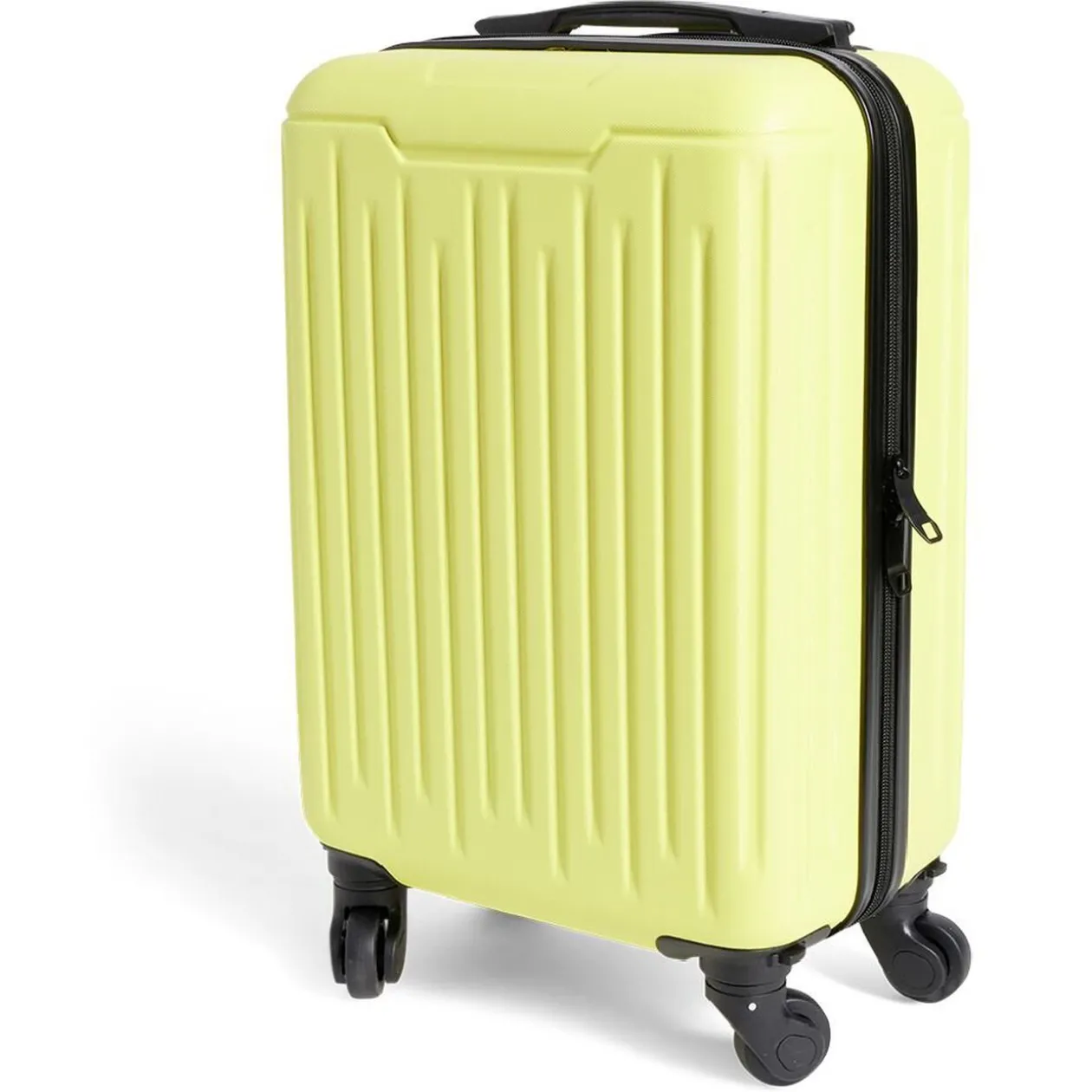 Valise cabine rigide trolley 4 roues amovibles 26L jaune
