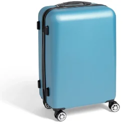 Valise cabine rigide trolley 4 roulettes modèle moyen 65L bleu