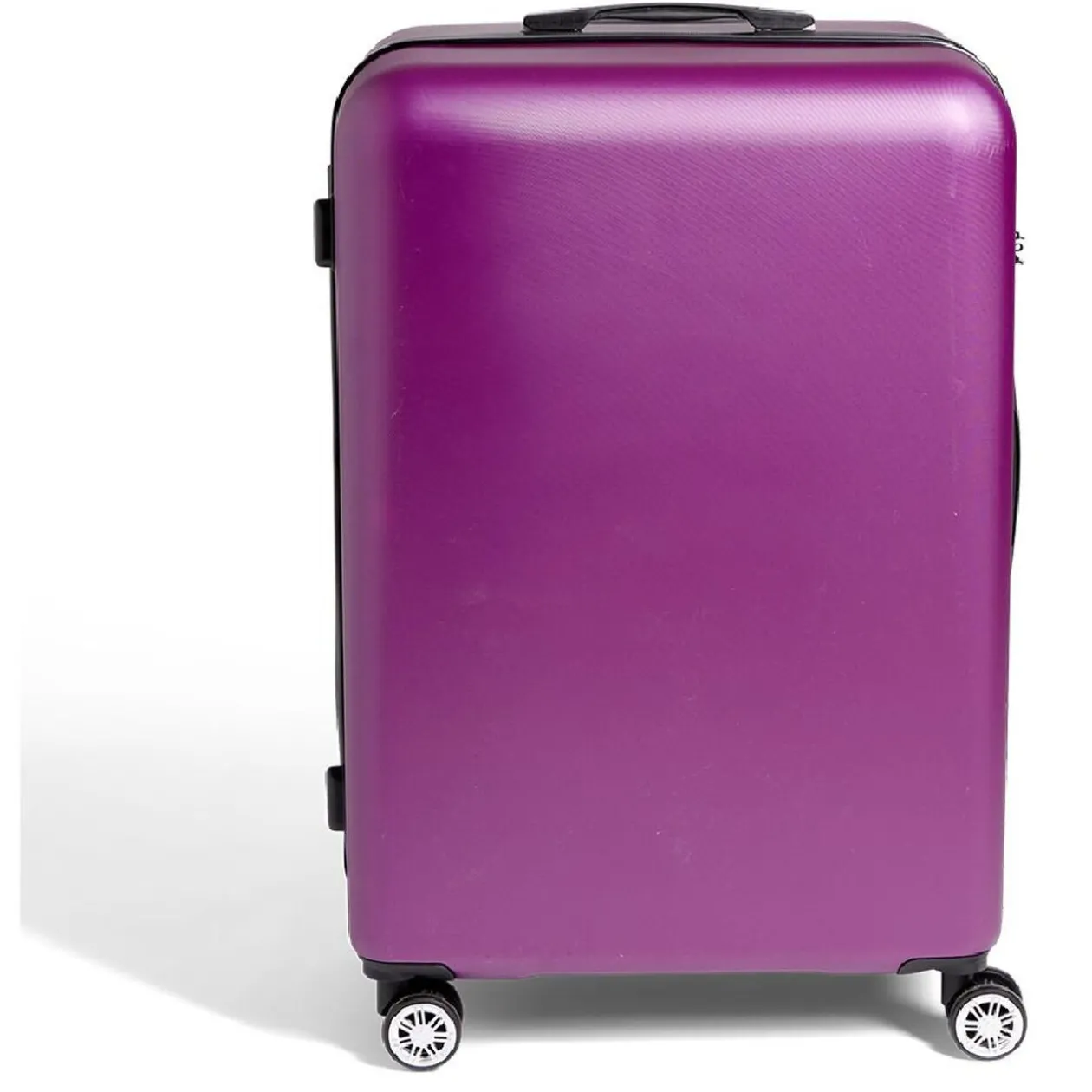 Valise cabine rigide trolley 4 roulettes grand modèle 104L violet