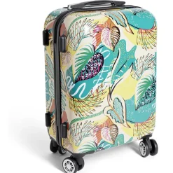 Valise cabine rigide trolley 4 roulettes 37L feuillage multicolore