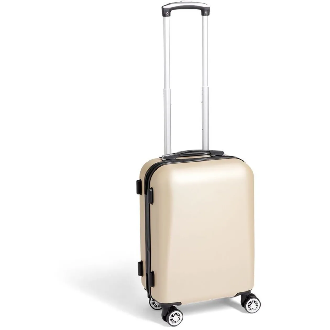 Valise cabine rigide trolley 4 roulettes 37L couleur ivoire