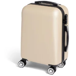 Valise cabine rigide trolley 4 roulettes 37L couleur ivoire