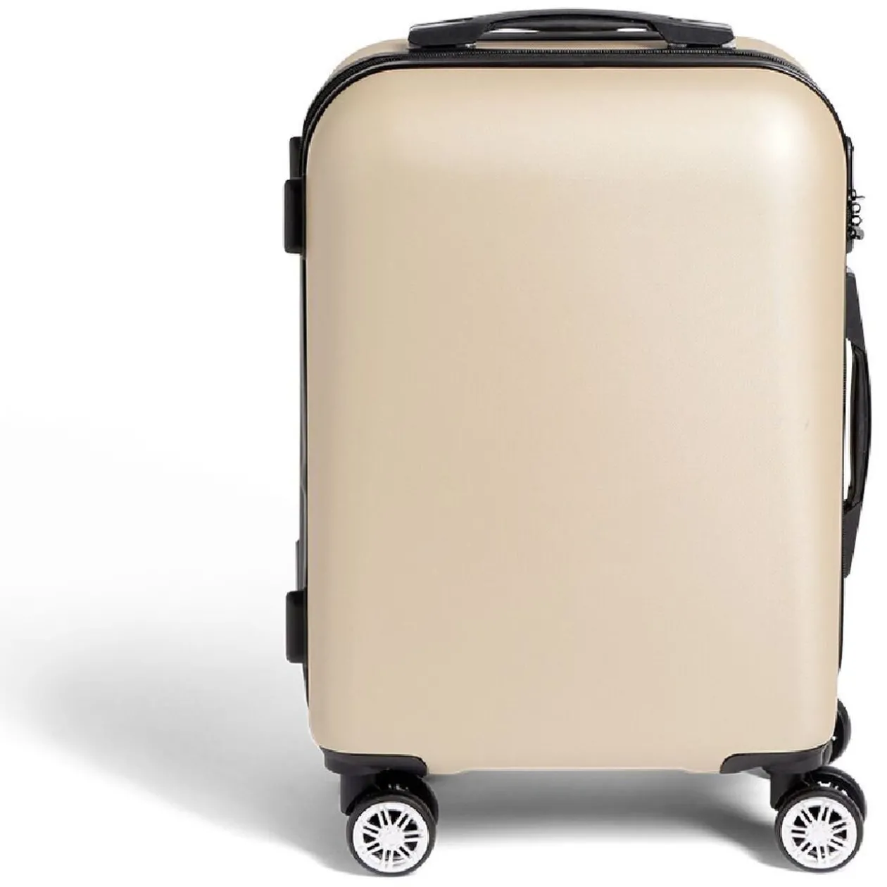 Valise cabine rigide trolley 4 roulettes 37L couleur ivoire