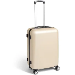 Valise cabine rigide trolley 4 roulettes 65L couleur ivoire