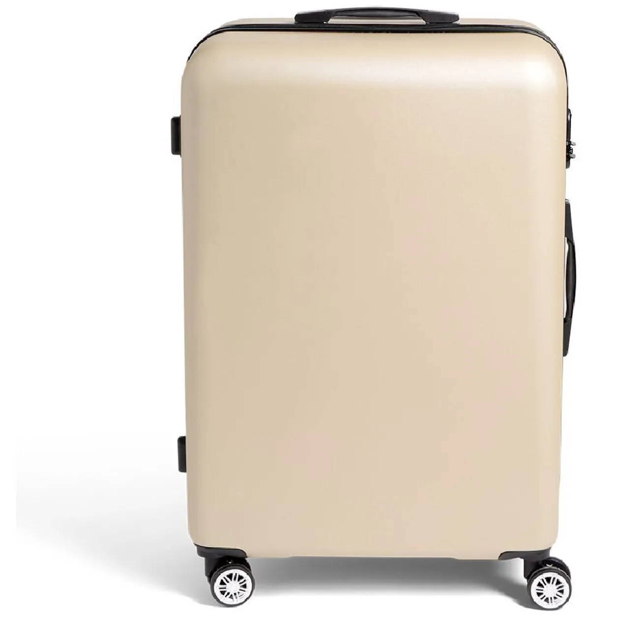 Valise cabine rigide trolley 4 roulettes 104L couleur ivoire